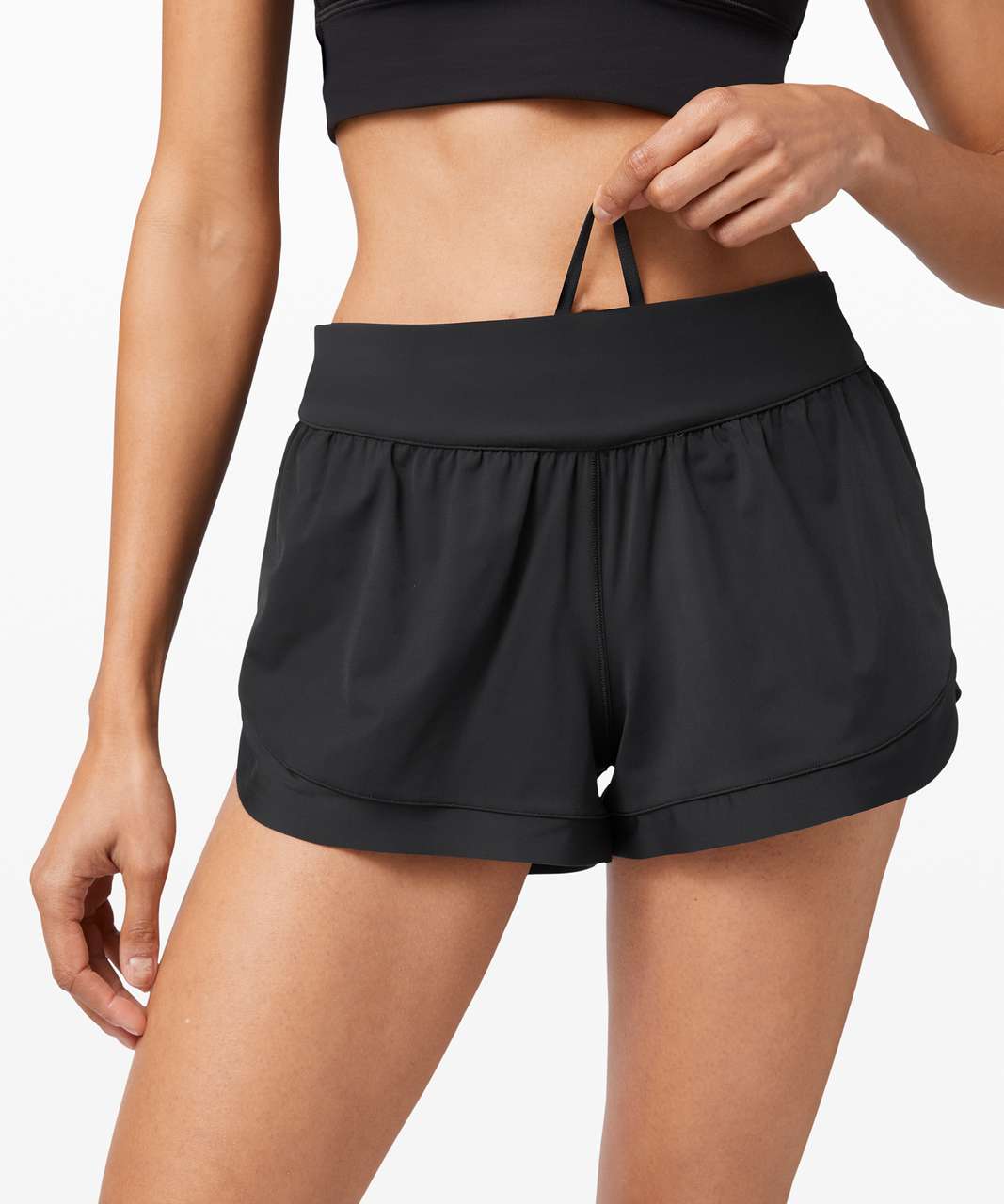 Lululemon Calm Tides Run Short - Black - lulu fanatics