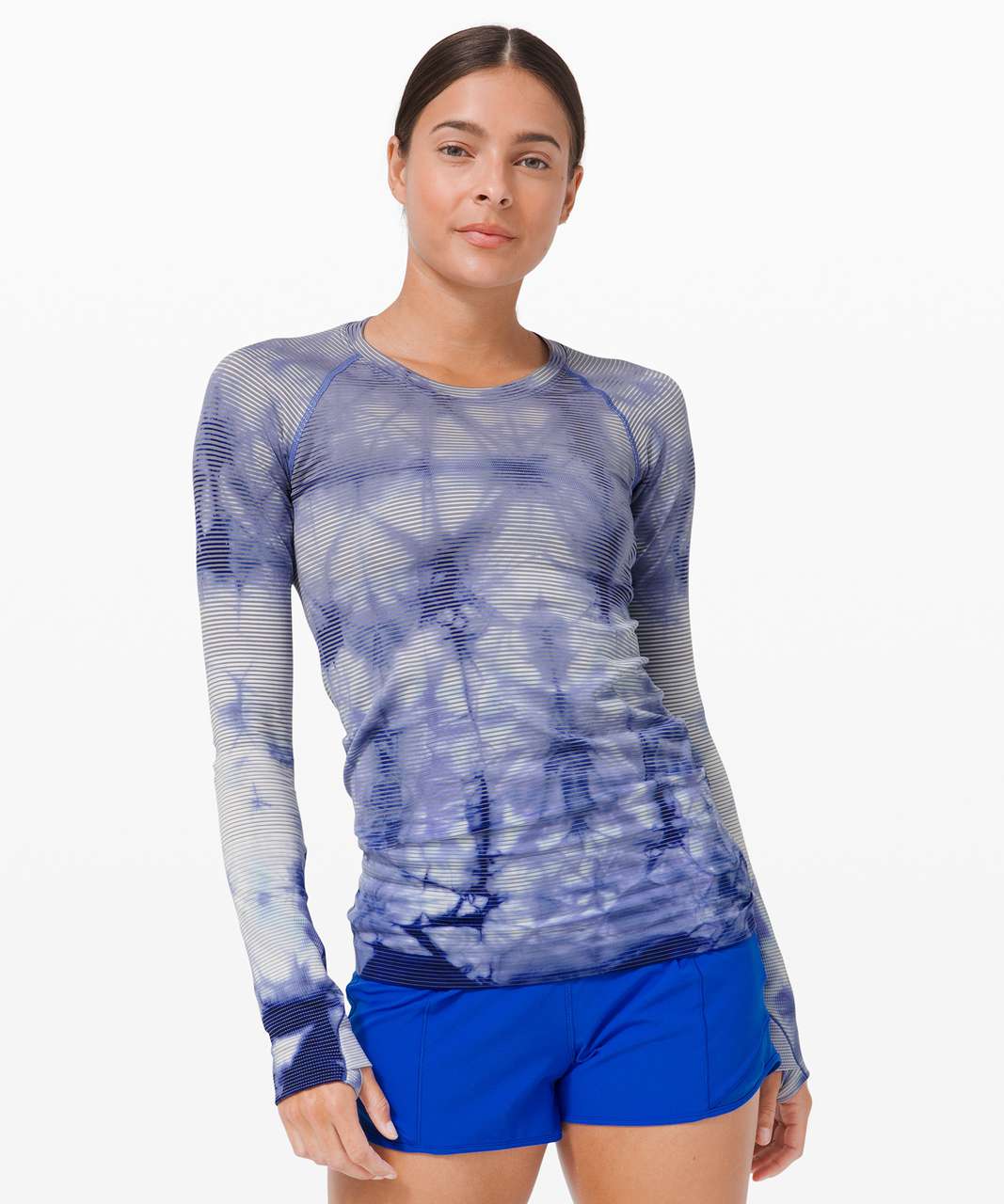 Lululemon Swiftly Tech Long Sleeve 2.0 *Wash - Shibori Stripe Midnight Orchid