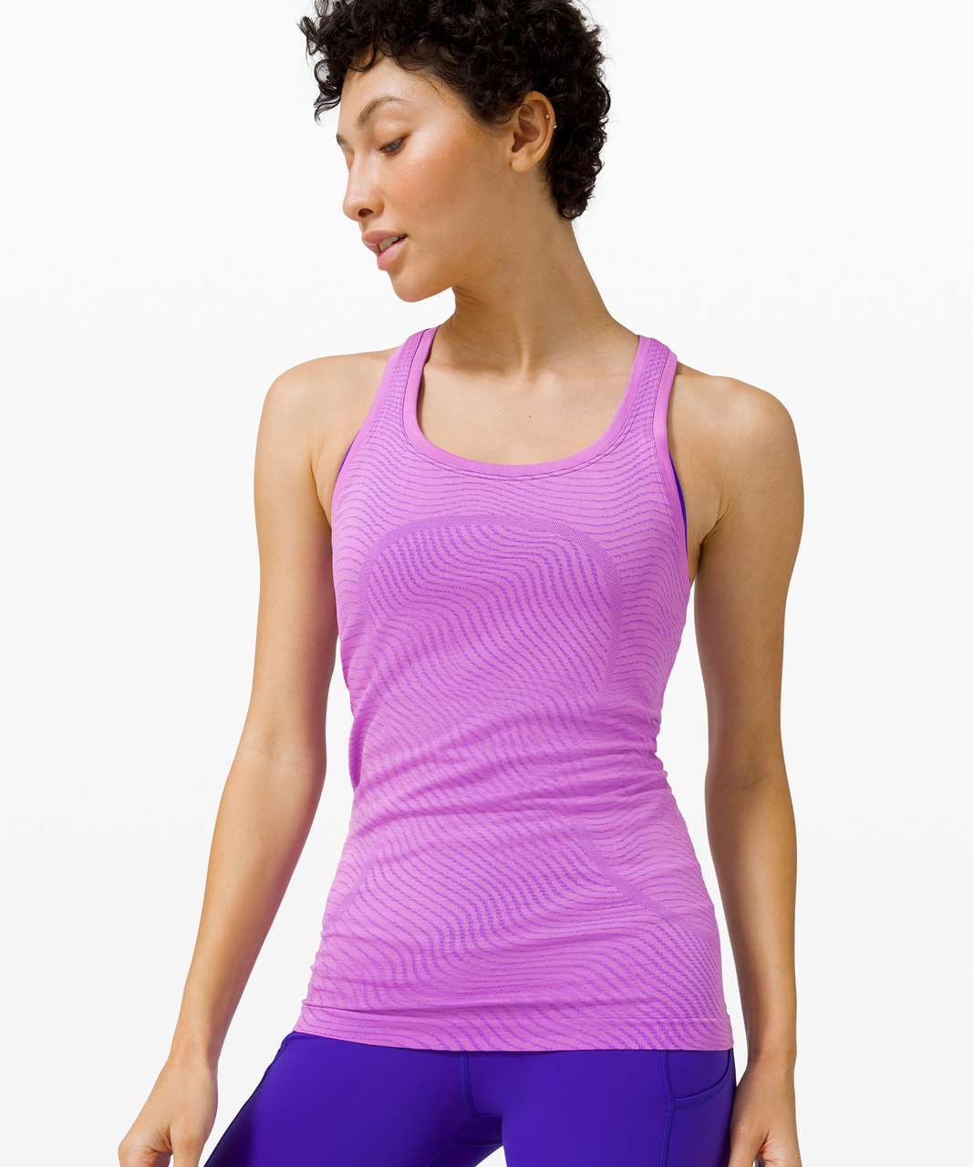 Lululemon Swiftly Speed Racerback *SeaWheeze - Illusion Purple Blossom / Lazurite