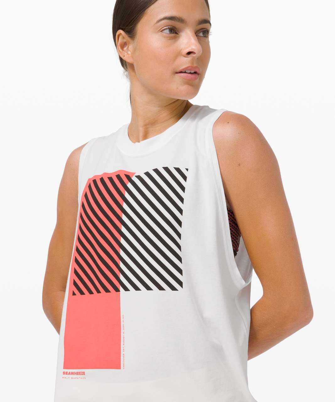 Lululemon All Yours Muscle Tank *SeaWheeze - White - lulu fanatics