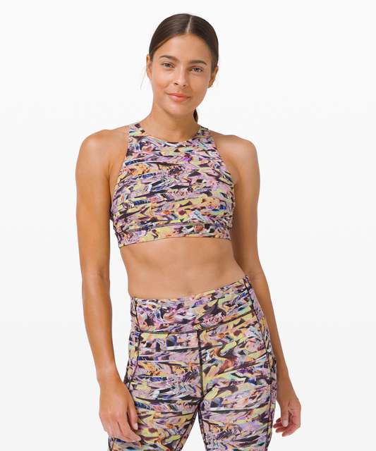 LULULEMON Energy Bra High Neck Cosmic Shift Multi, 6 Palestine