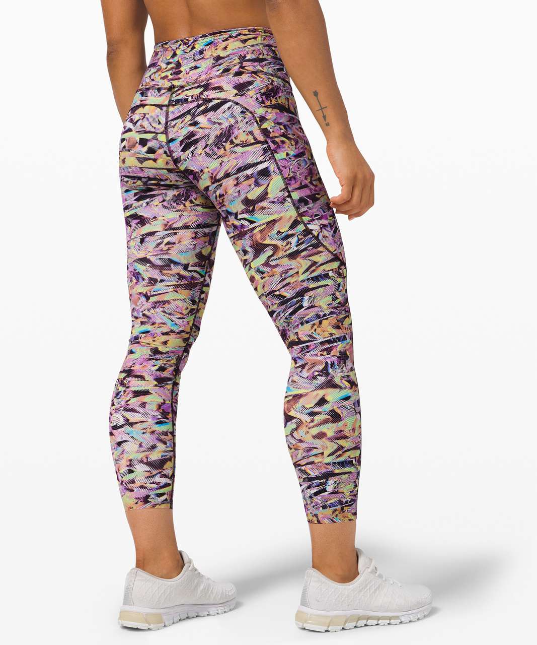 Lululemon Fast and Free Tight II 25 *SeaWheeze - Super Sonic Alpine White  Purple Multi - lulu fanatics