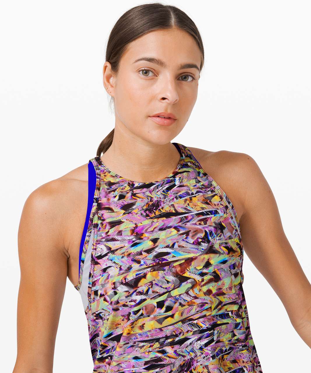 Lululemon Run Off Route Tank *SeaWheeze - Super Sonic Alpine White ...