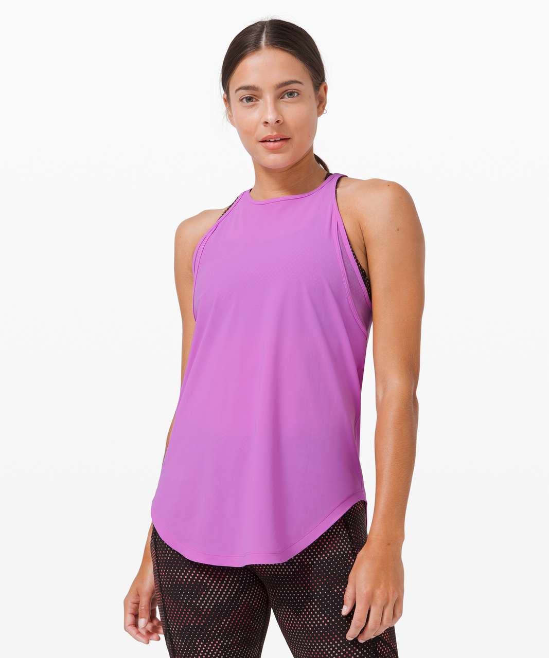 Lululemon Run Off Route Tank *SeaWheeze - Purple Blossom