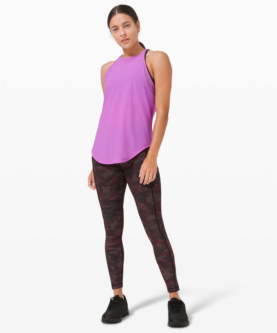 Lululemon Run Off Route Tank *SeaWheeze - Purple Blossom