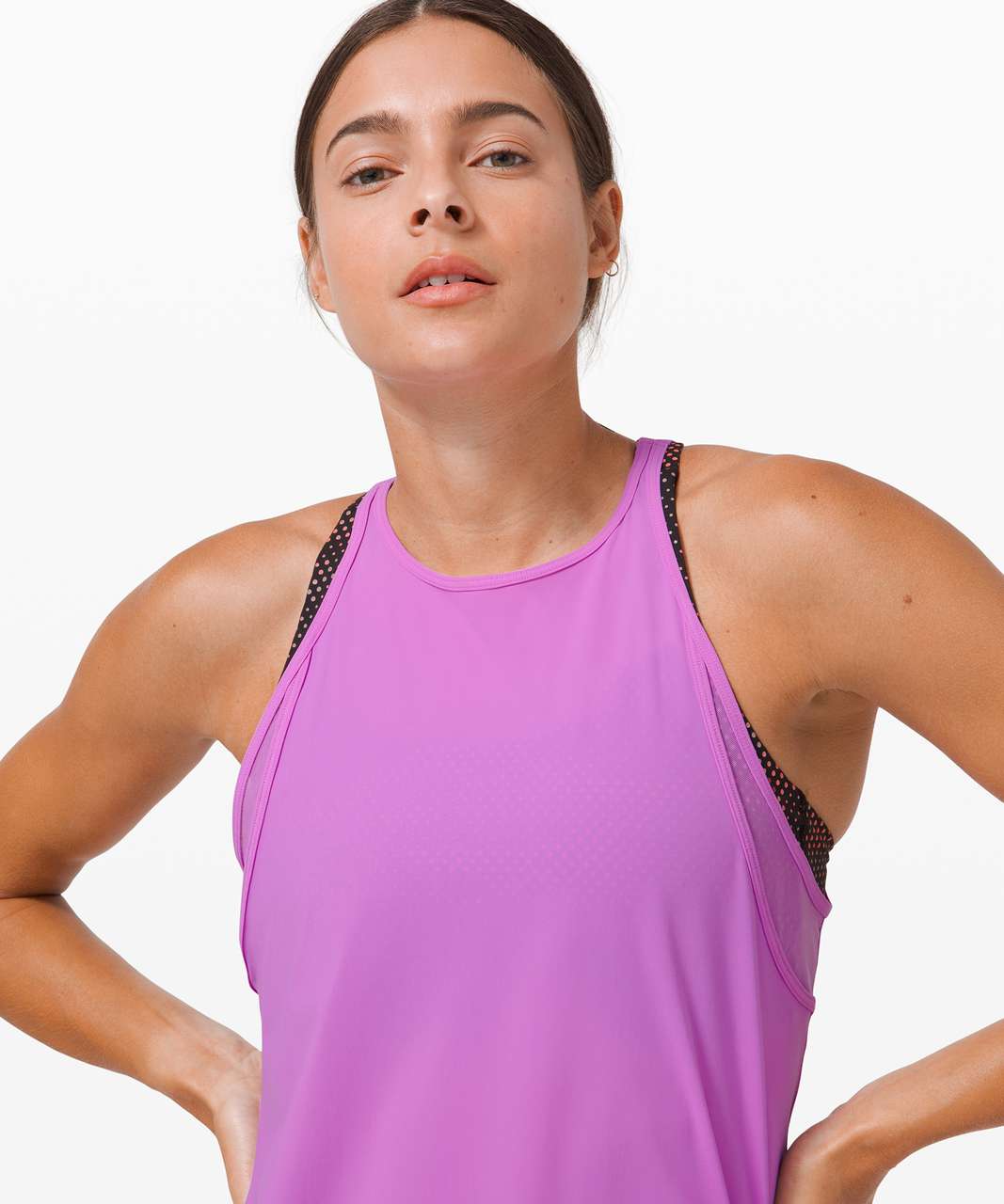 Lululemon Run Off Route Tank *SeaWheeze - Purple Blossom