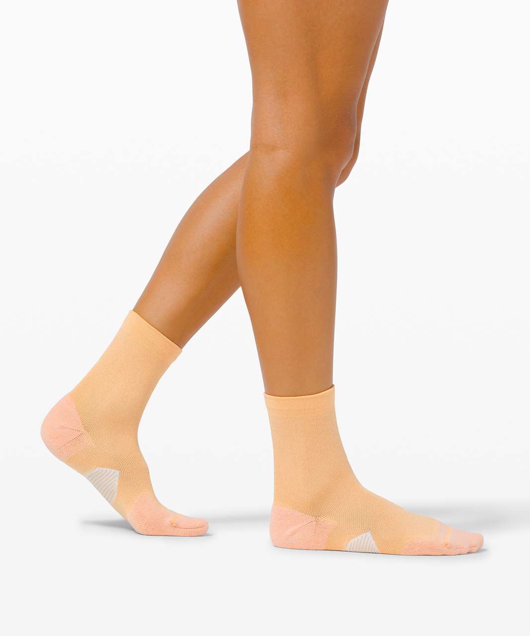 Lululemon Speed Quarter Sock (Silver) *SeaWheeze - Florid Orange / White