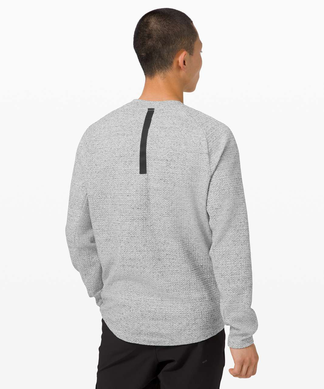 Lululemon At Ease Crew - Heathered Melody Light Grey / Black