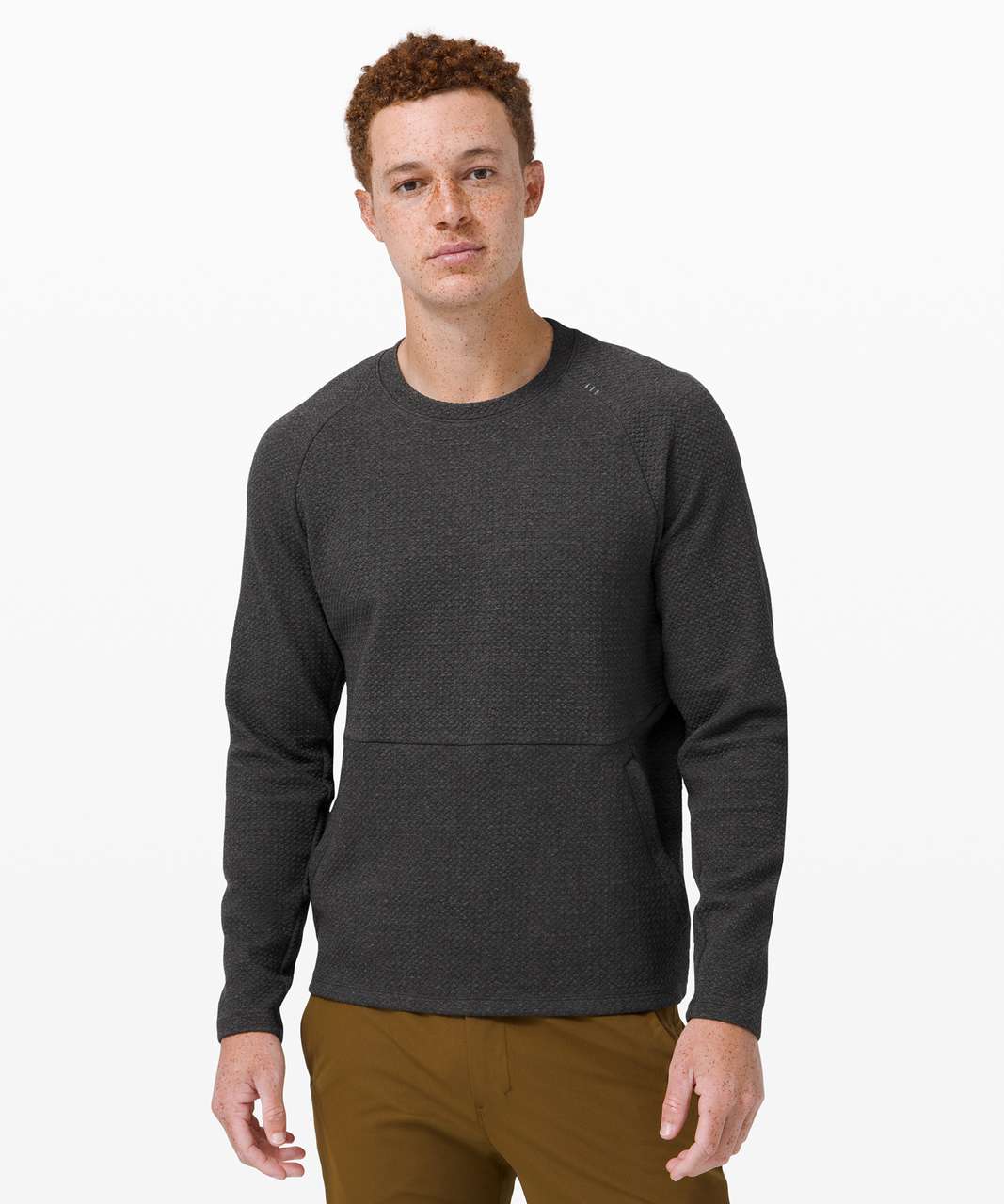 Lululemon At Ease Crew - Heathered Black / Black