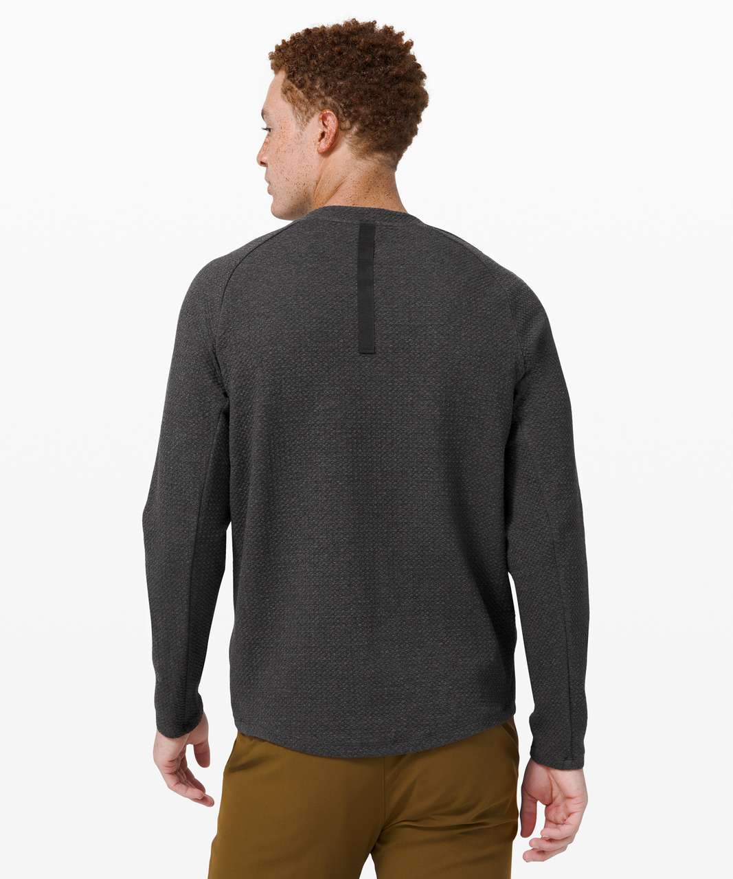 Lululemon At Ease Crew - Heathered Black / Black - lulu fanatics