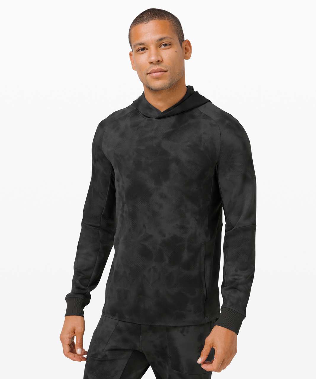 Lululemon Textured Tech Hoodie - Diamond Dye Anchor Graphite Grey ...