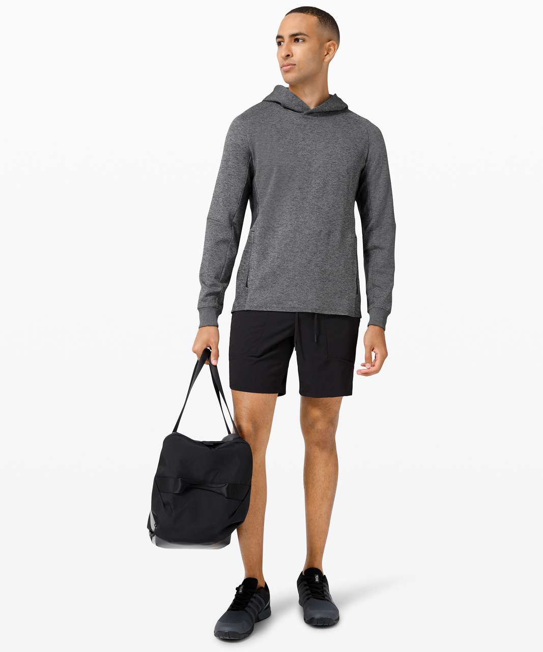 Lululemon Textured Tech Hoodie - Graphite Grey / Vapor - lulu fanatics