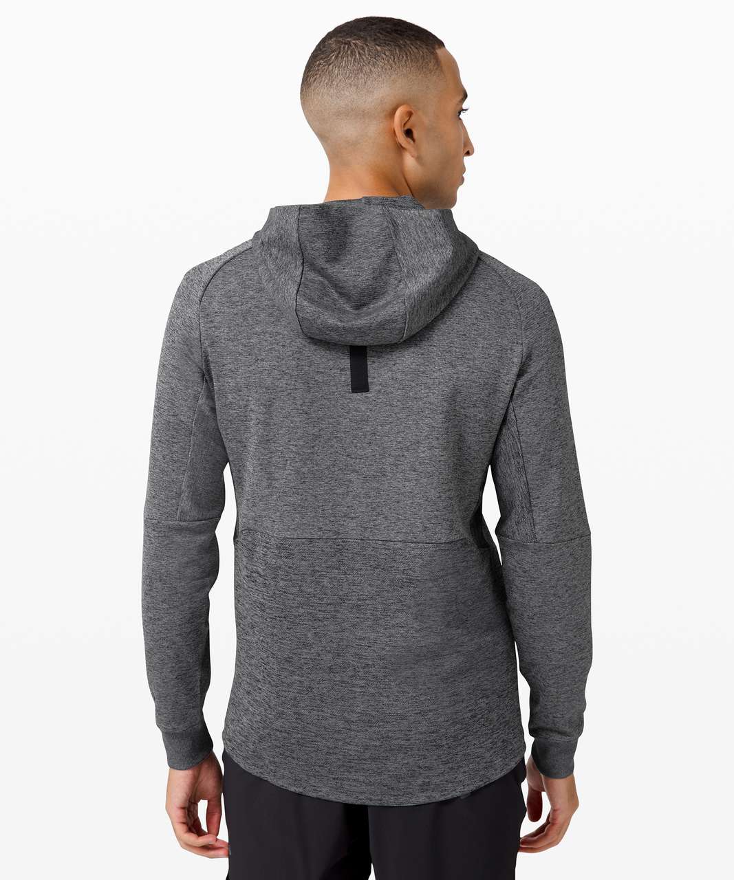 Lululemon Textured Fleece Embroidered Logo Hoodie - Graphite Grey