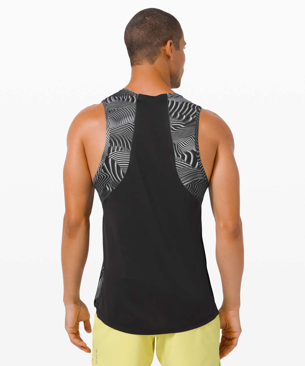 Lululemon Fast and Free Tank *SeaWheeze - Fast Lane Grey Multi / Black