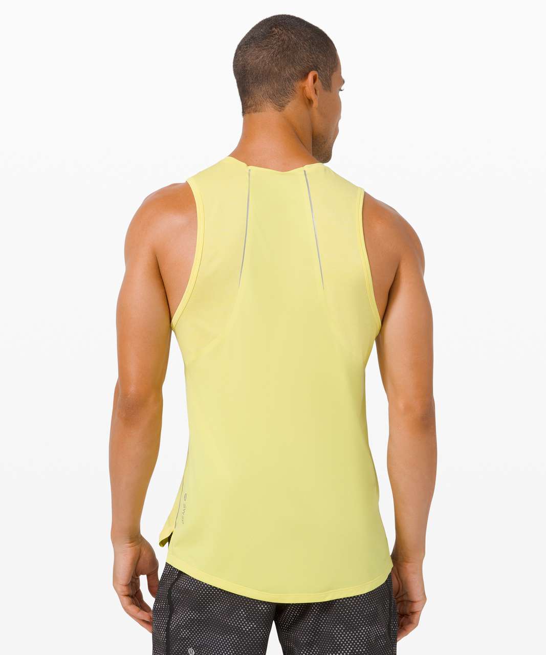 Lululemon Fast and Free Tank *SeaWheeze - Heathered Sunlight Yellow / Sunlight Yellow