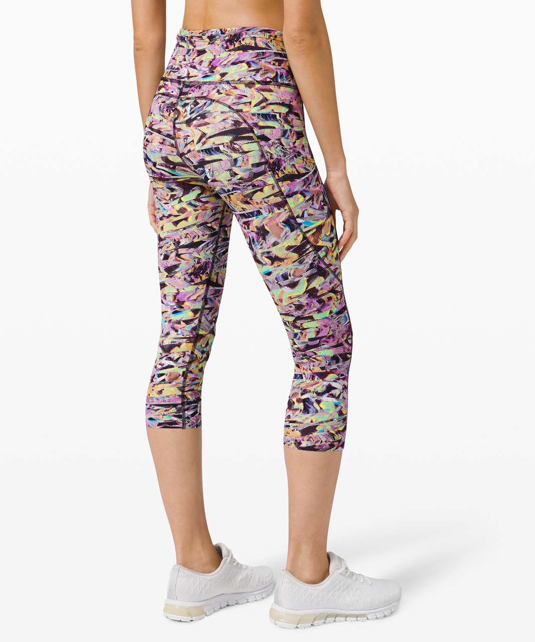 Lululemon Fast and Free High-Rise Crop II 19" *SeaWheeze - Super Sonic Alpine White Purple Multi