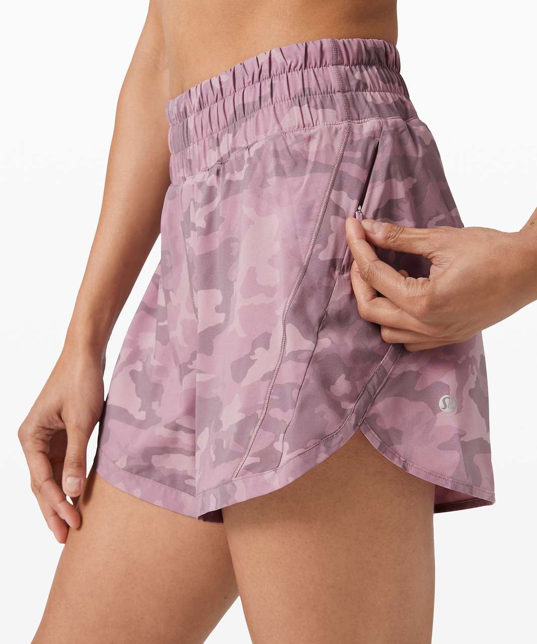 Lululemon Track That Mid-Rise Short 5" - Incognito Camo Pink Taupe Multi