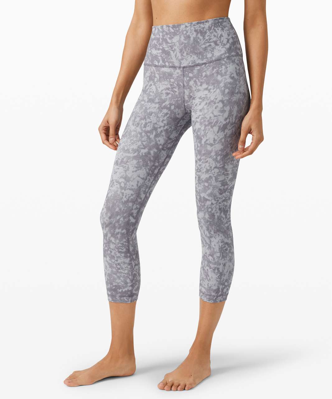 Lululemon Align Crop *21 - Floral Illusion Ice Grey Multi - lulu fanatics