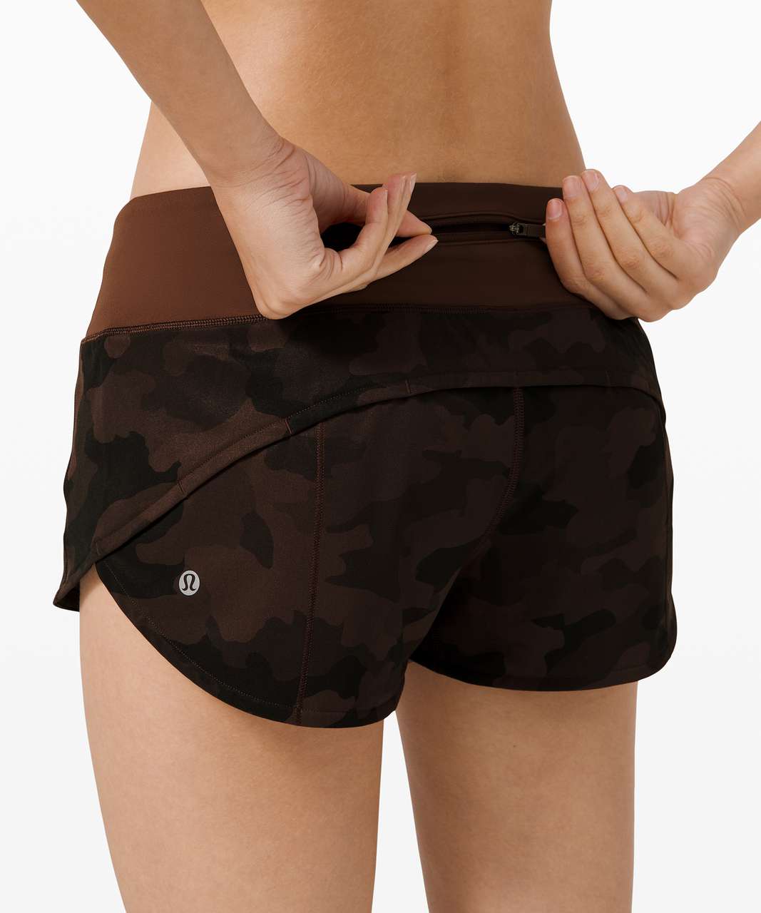 Lululemon Speed Up Short *2.5" - Heritage 365 Camo Brown Earth Multi / Brown Earth