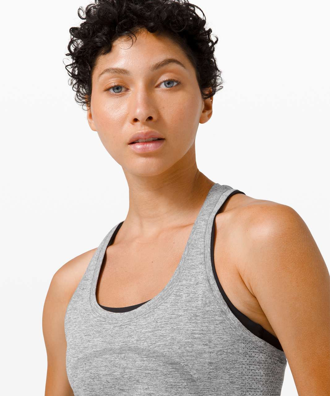 Lululemon Swiftly Tech Racerback 2.0 - Slate / White - lulu fanatics