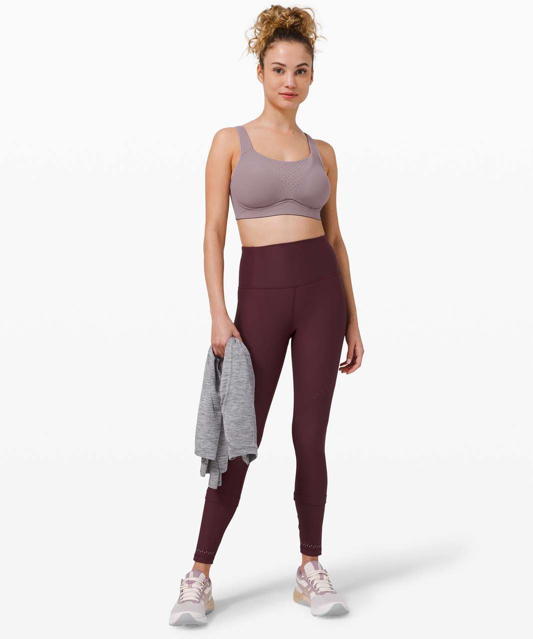 Lululemon Run Times Bra *High Support, B–E Cups - Lunar Rock - lulu fanatics