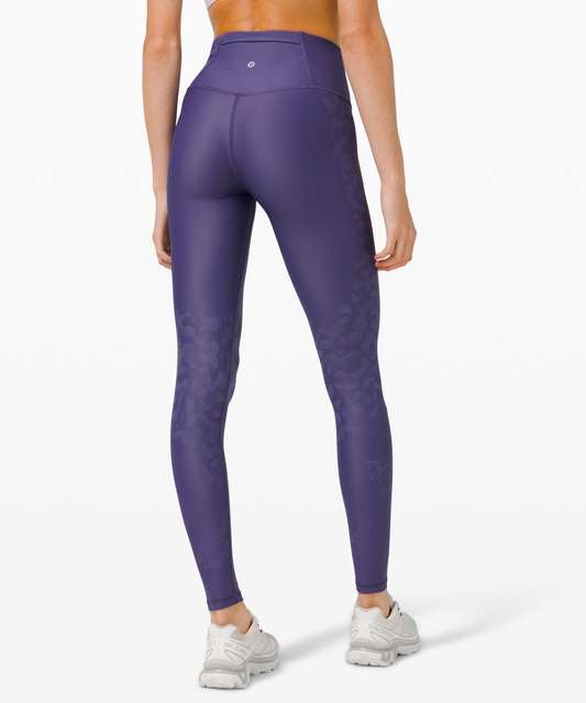 Lululemon Black Purple Mapped Out HR Tight Fitted Leggings NWT