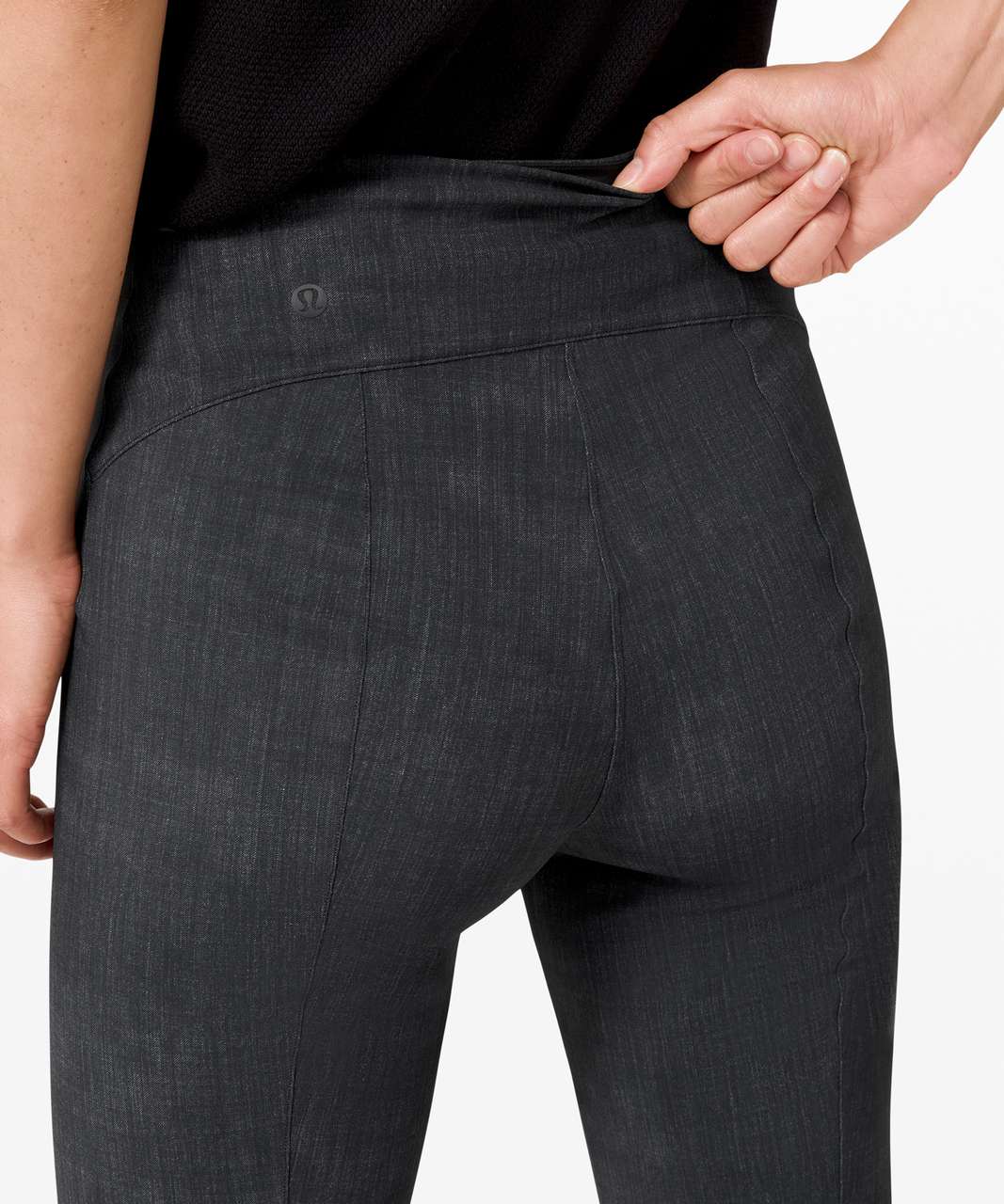 Lululemon Here to There High-Rise 7/8 Pant - Crosshatch Texture Black Multi  / Black - lulu fanatics