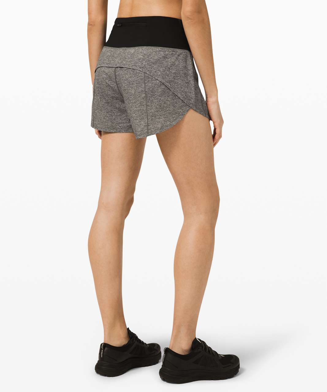 Lululemon Speed Up High-Rise Short 4 *Long - Heather Lux Multi Black /  Black - lulu fanatics