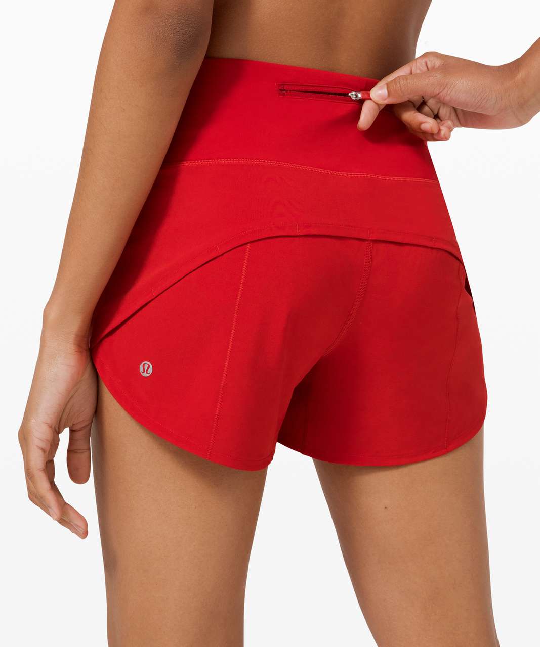 Lululemon Speed Up High-Rise Lined Short 4 - Carnation Red - lulu fanatics