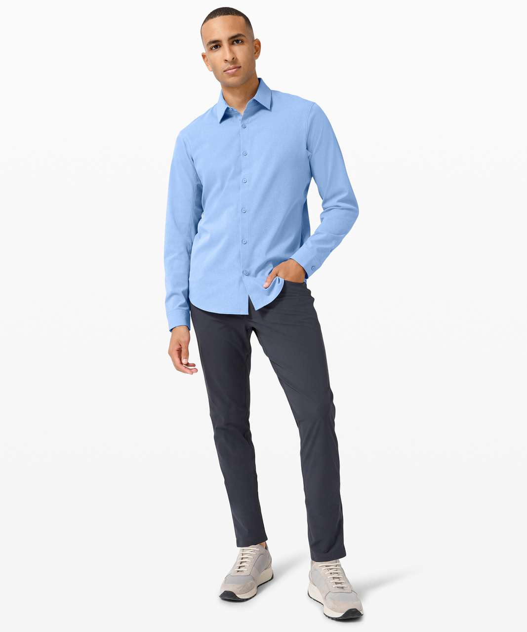 Lululemon Airing Easy Long Sleeve Shirt *Ventlight Mesh - Tempest Blue