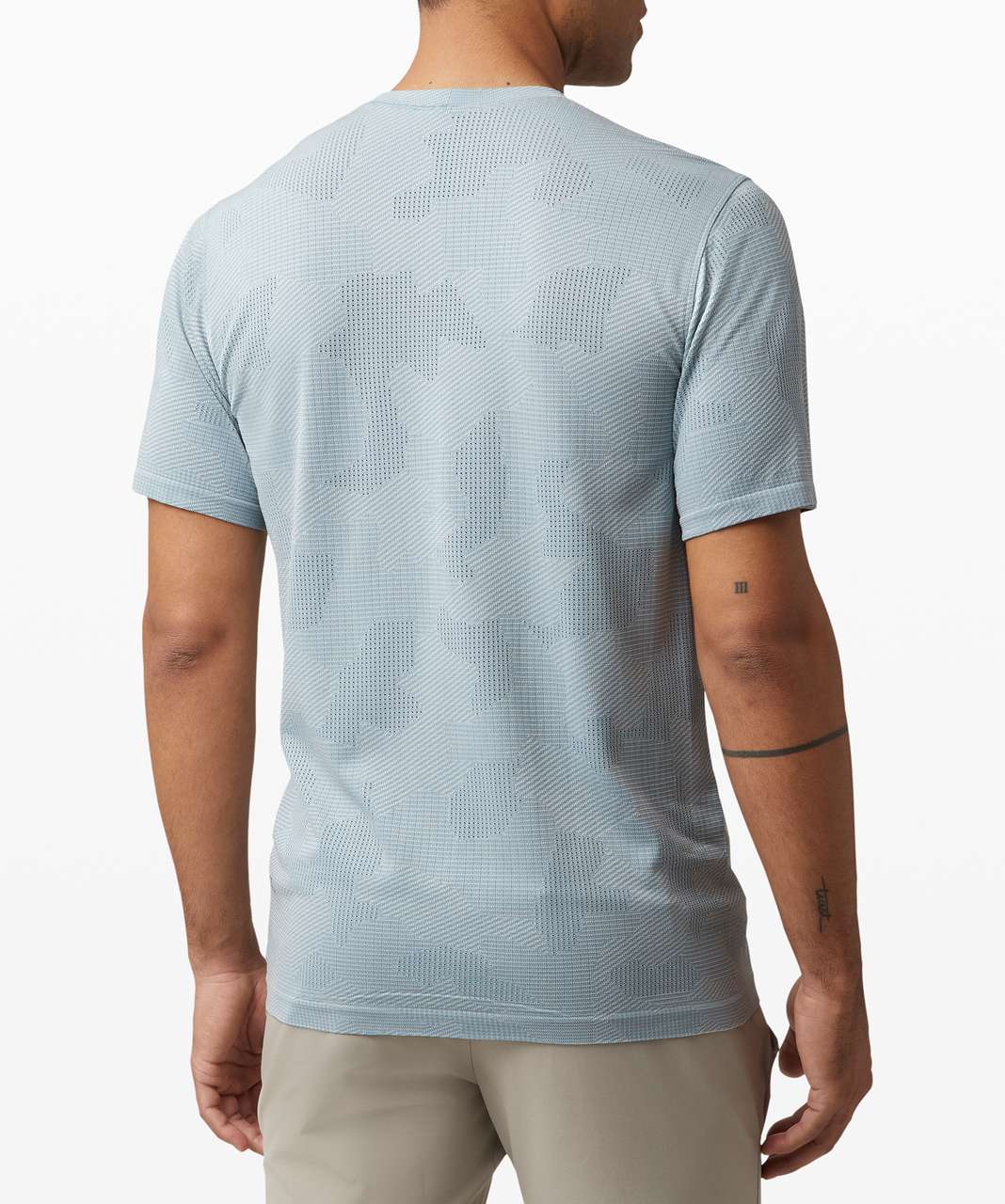 Lululemon Metal Vent Breathe Short Sleeve - Holy Camo / Blue Cast / Antique White