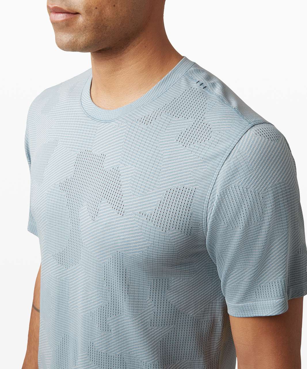 Lululemon Metal Vent Breathe Short Sleeve - Holy Camo / Blue Cast / Antique White