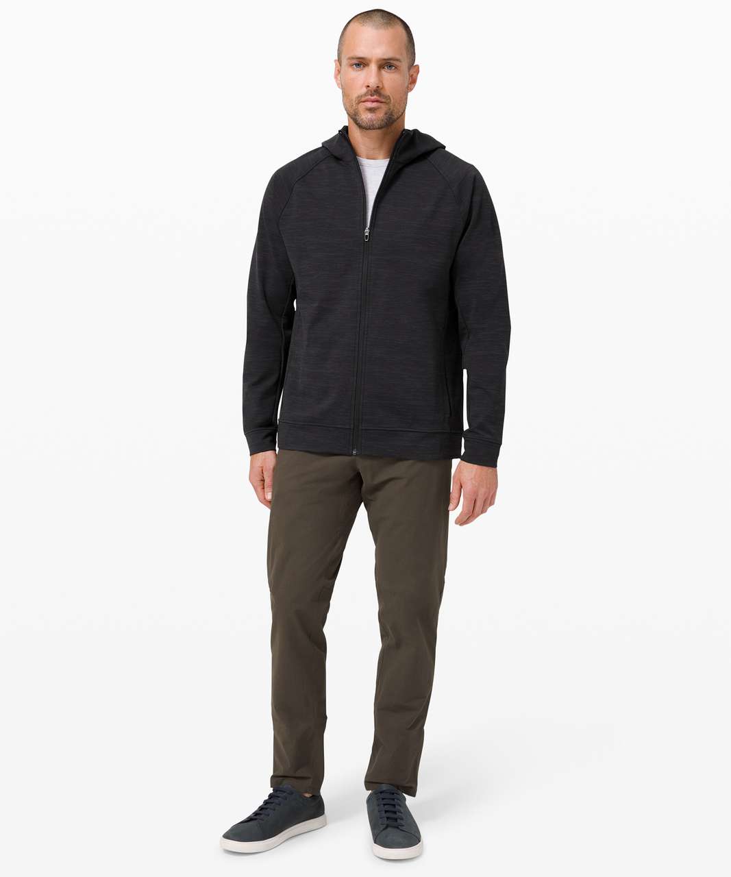 Lululemon City Sweat Full Zip Hoodie *Jacquard - Black / Obsidian ...