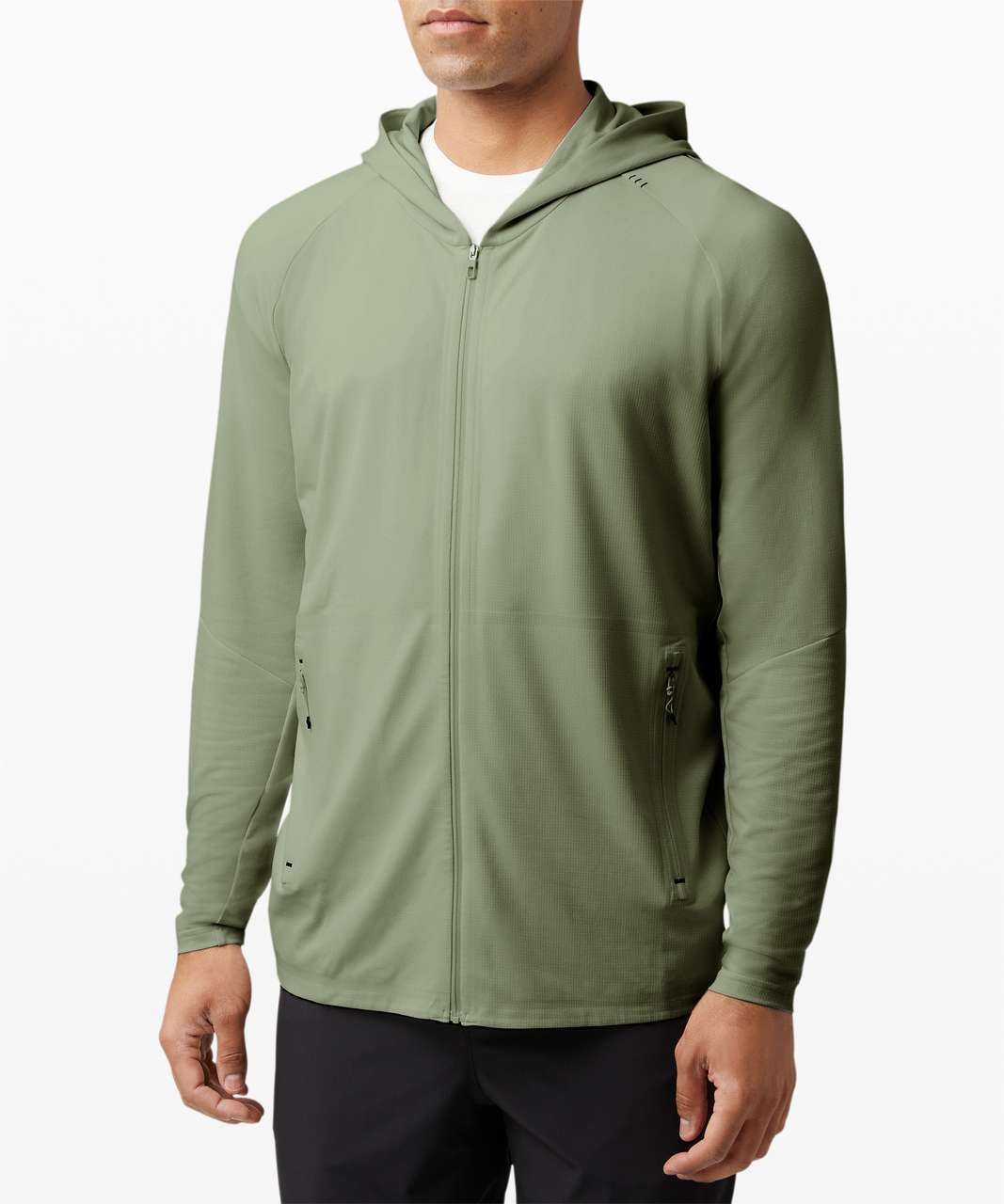 Lululemon On Grid Full Zip Hoodie - Medium Olive - lulu fanatics