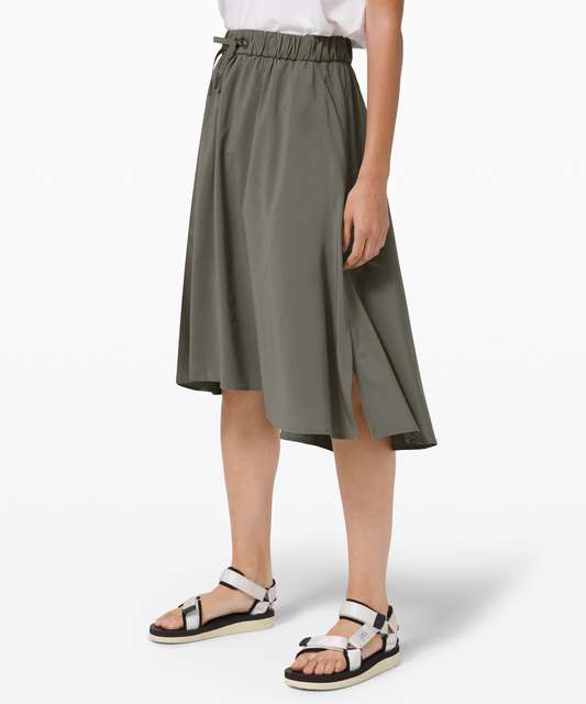 Cotton Poplin Flounce Skirt - Ready-to-Wear 1AAX2F