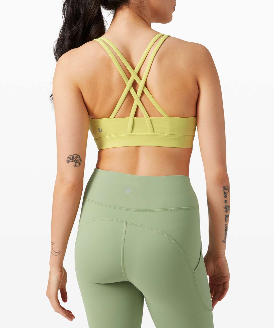 Lululemon Energy Bra *Medium Support, B–D Cup - Lemon Vibe - lulu