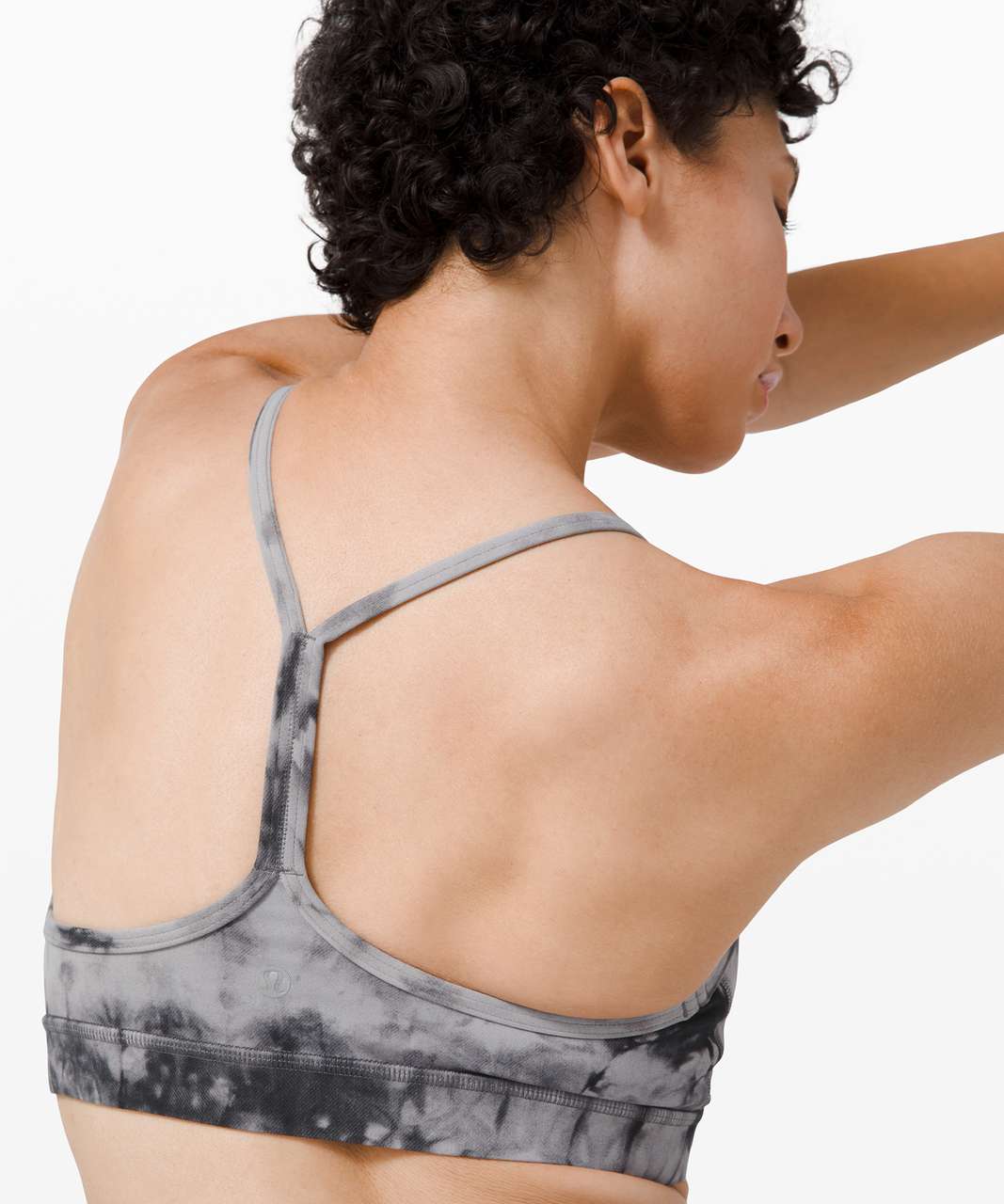 Lululemon Flow Y Bra Nulu *Light Support, B/C Cup - Game Day Dark Chrome Black Multi