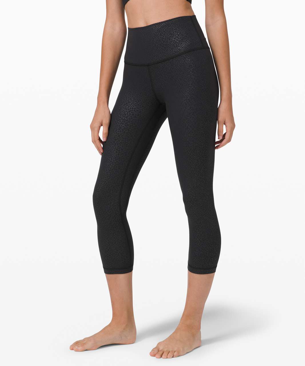 Lululemon Align HR Crop 25” Length Size 2 Gradiate Geo Emboss Black New  With Tag