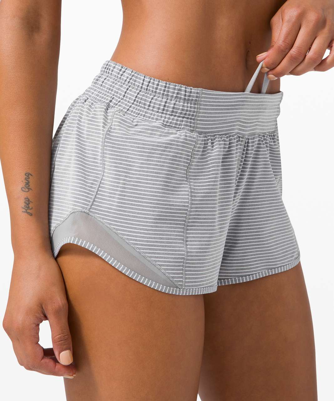 Lululemon Hotty Hot Short *High-Rise Long 4 - Hype Stripe Raceway