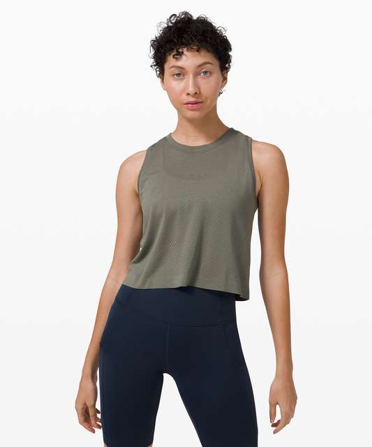 Lululemon Swiftly Breathe Crop Tank - Yellow Highlight / Yellow ...