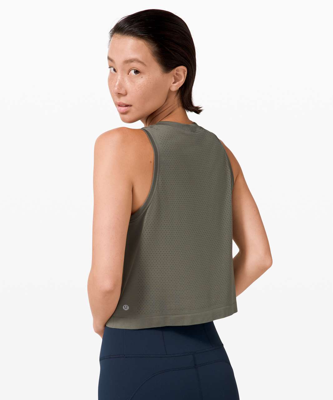 Lululemon Swiftly Breathe Crop Tank Yellow Highlight / Yellow