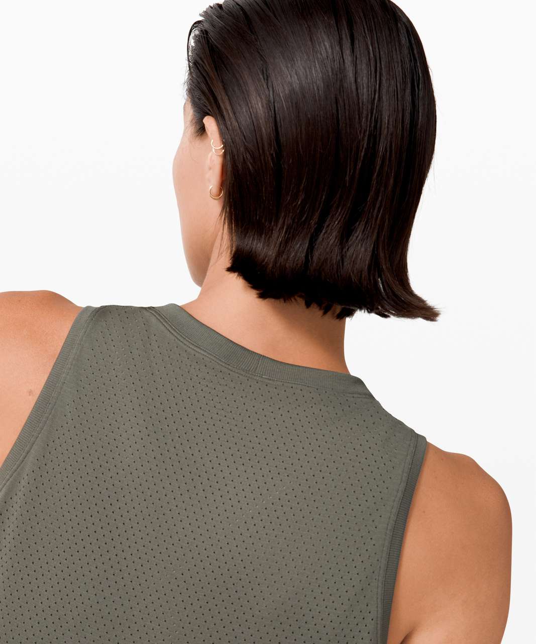 Lululemon Swiftly Breathe Crop Tank - Los Angeles / Grey Sage - lulu  fanatics