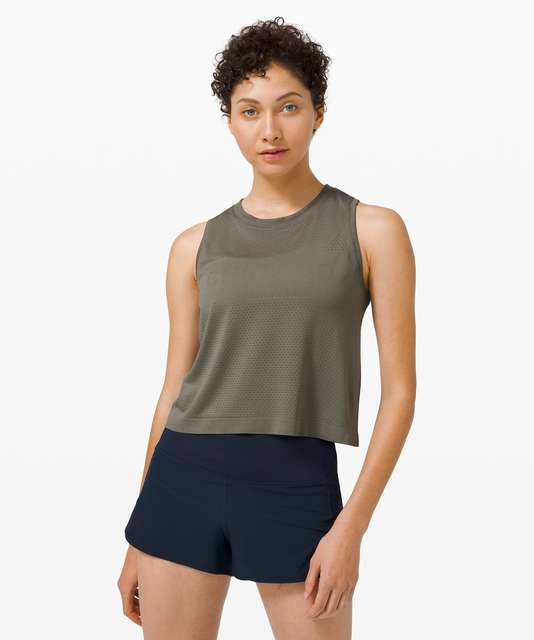 Lululemon Swiftly Breathe Crop Tank Yellow Highlight / Yellow