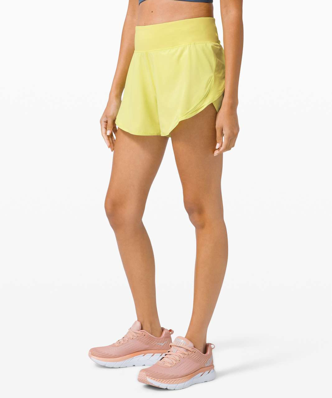 Lululemon Run Off Route High Rise Short 4" Lemon Vibe lulu fanatics