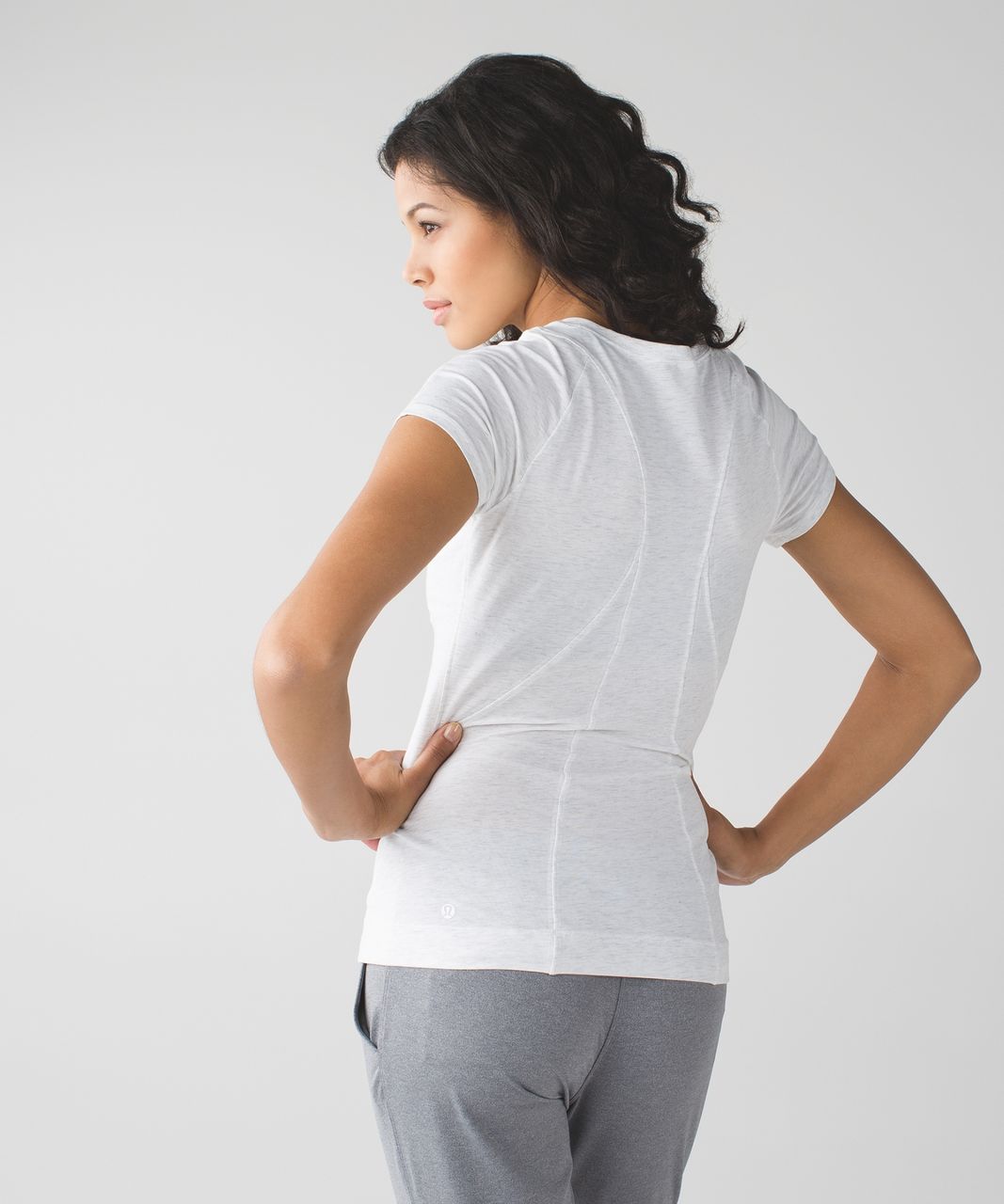 Lululemon Let Be Short Sleeve Tee - Heathered White