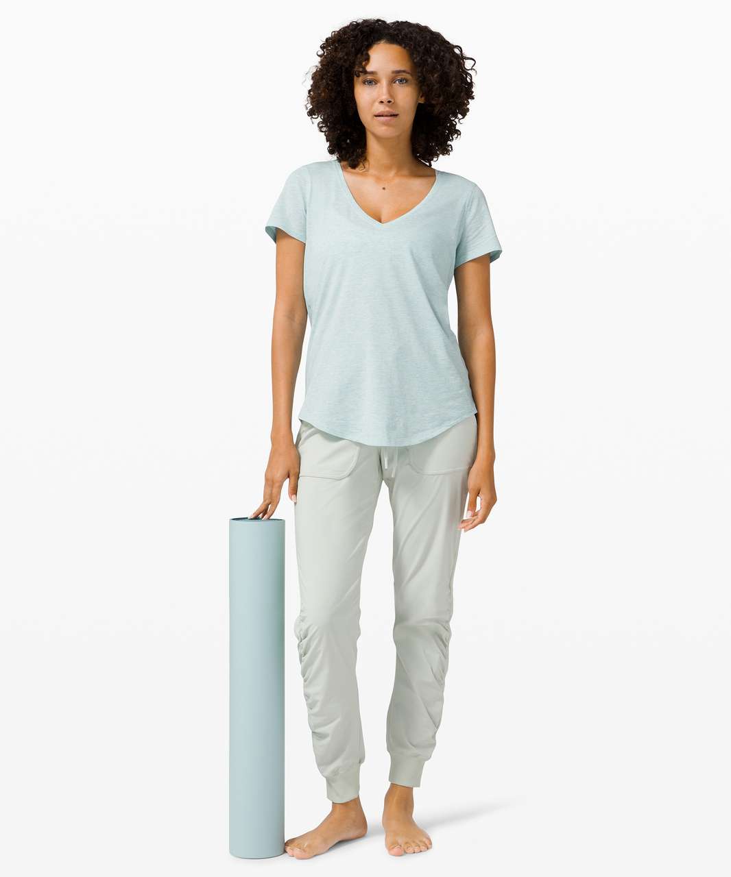 Lululemon Love Tee V - Heathered Hazy Jade