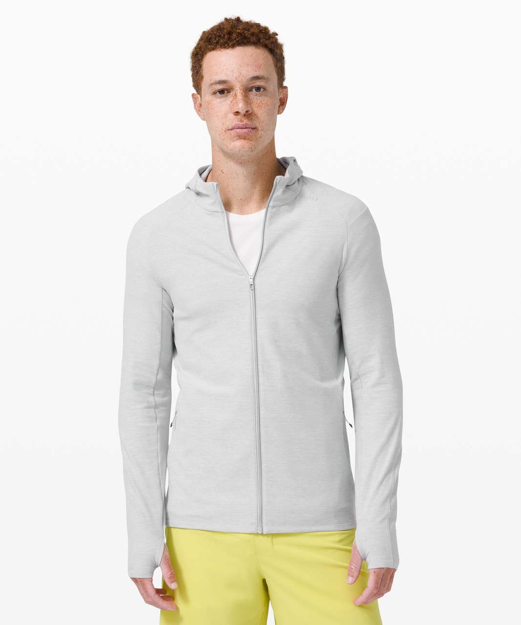 Lululemon Surge Warm Full Zip - Heathered Sea Salt (Second Release) - lulu  fanatics