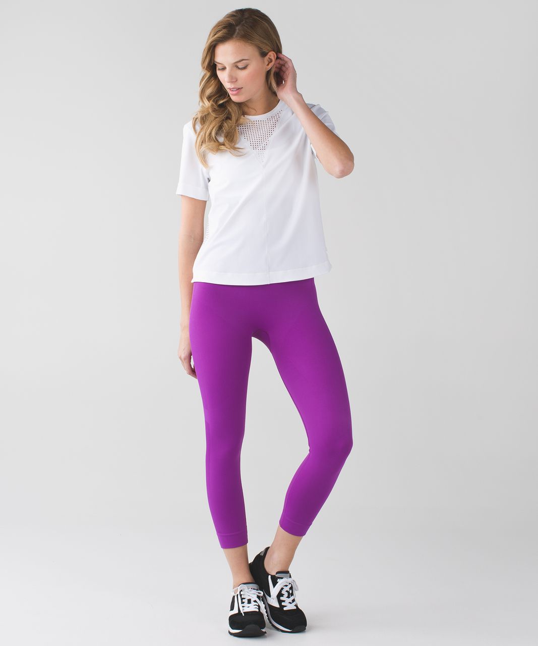 LULULEMON ZONE IN CROP PANTS High Rise Stretch Yoga Run Yoga 2