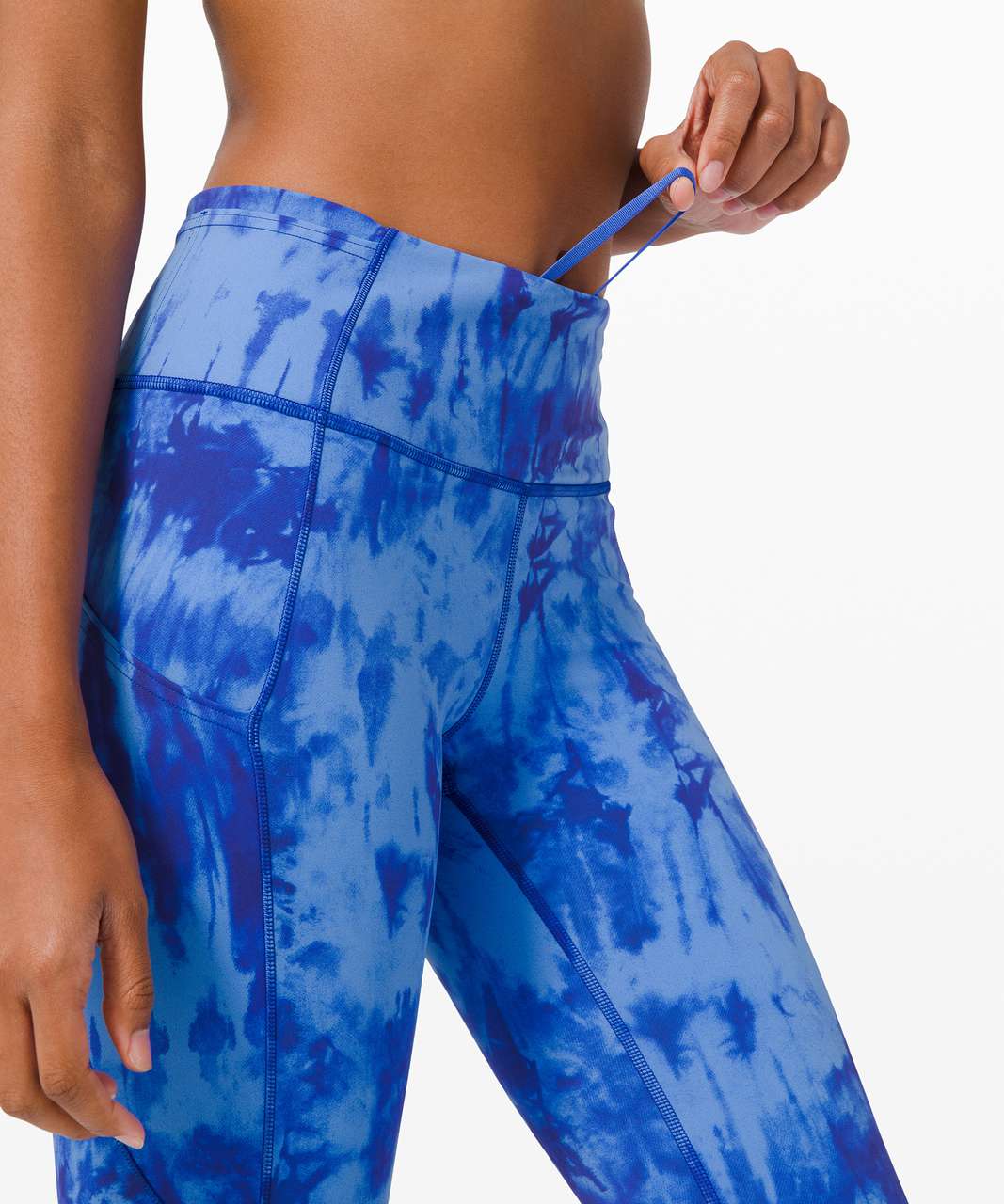 Lululemon Blue Tie Dye Fast And Free Tight 25” Size 6 - $35 (72