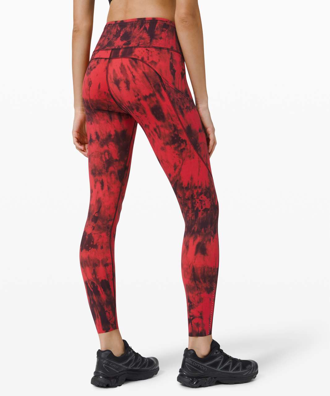 Lululemon Fast and Free Tight II 25" *Game Day - Game Day Red Black Multi